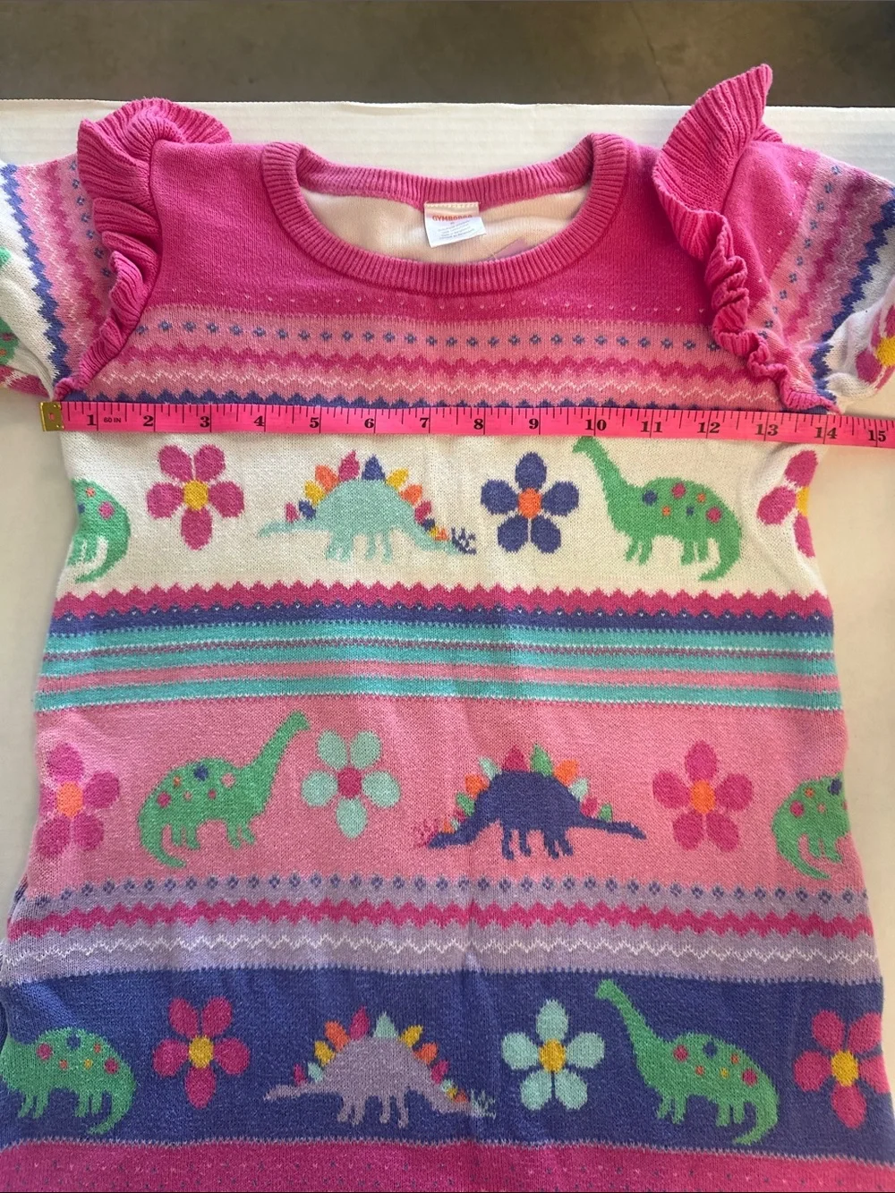 Gymboree Fairisle Sweater Dress Dino Friends 8